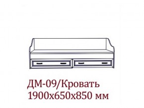 ДМ-09 Кровать (Без матраца 0,8*1,86 ) в Гремячинске - gremyachinsk.магазин96.com | фото