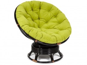 Кресло-качалка Papasan w 23/01 B с подушкой Antique brown, флок Олива в Гремячинске - gremyachinsk.магазин96.com | фото