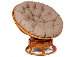 Кресло-качалка Papasan w 23/01 B с подушкой Cognac, экошерсть Коричневый в Гремячинске - gremyachinsk.магазин96.com | фото