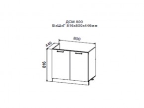 Шкаф нижний ДСМ800 под мойку в Гремячинске - gremyachinsk.магазин96.com | фото